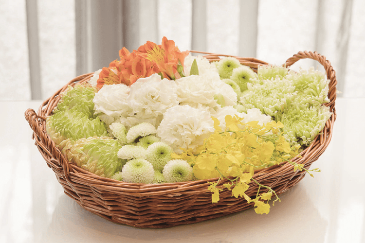 お別れ花（籠）