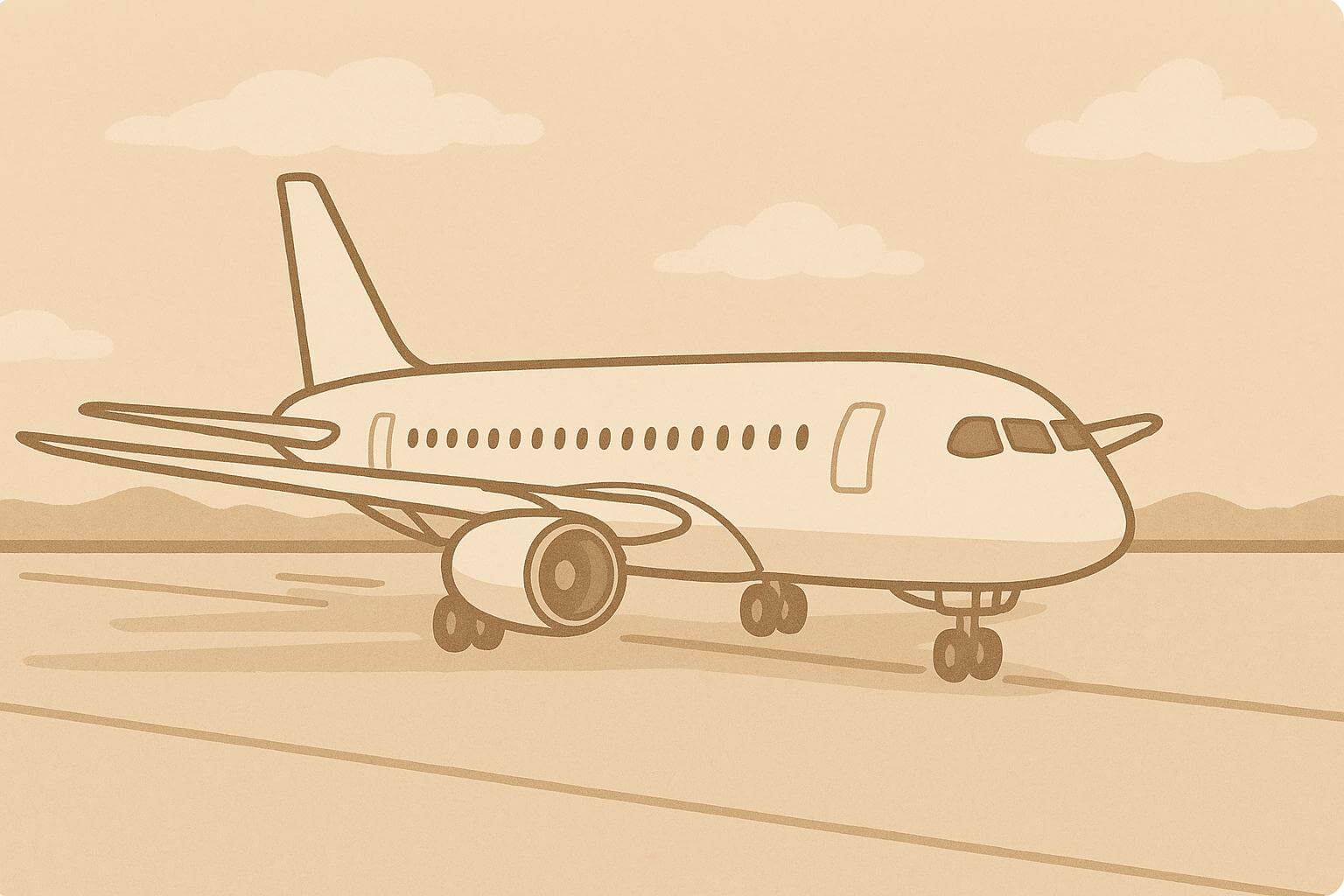 飛行機のイラスト