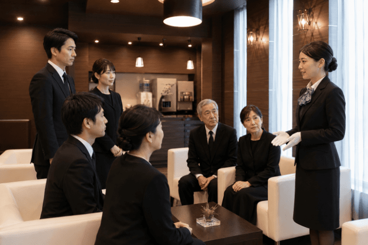 コープの家族葬ウィズハウス 手稲での葬儀のご案内の様子