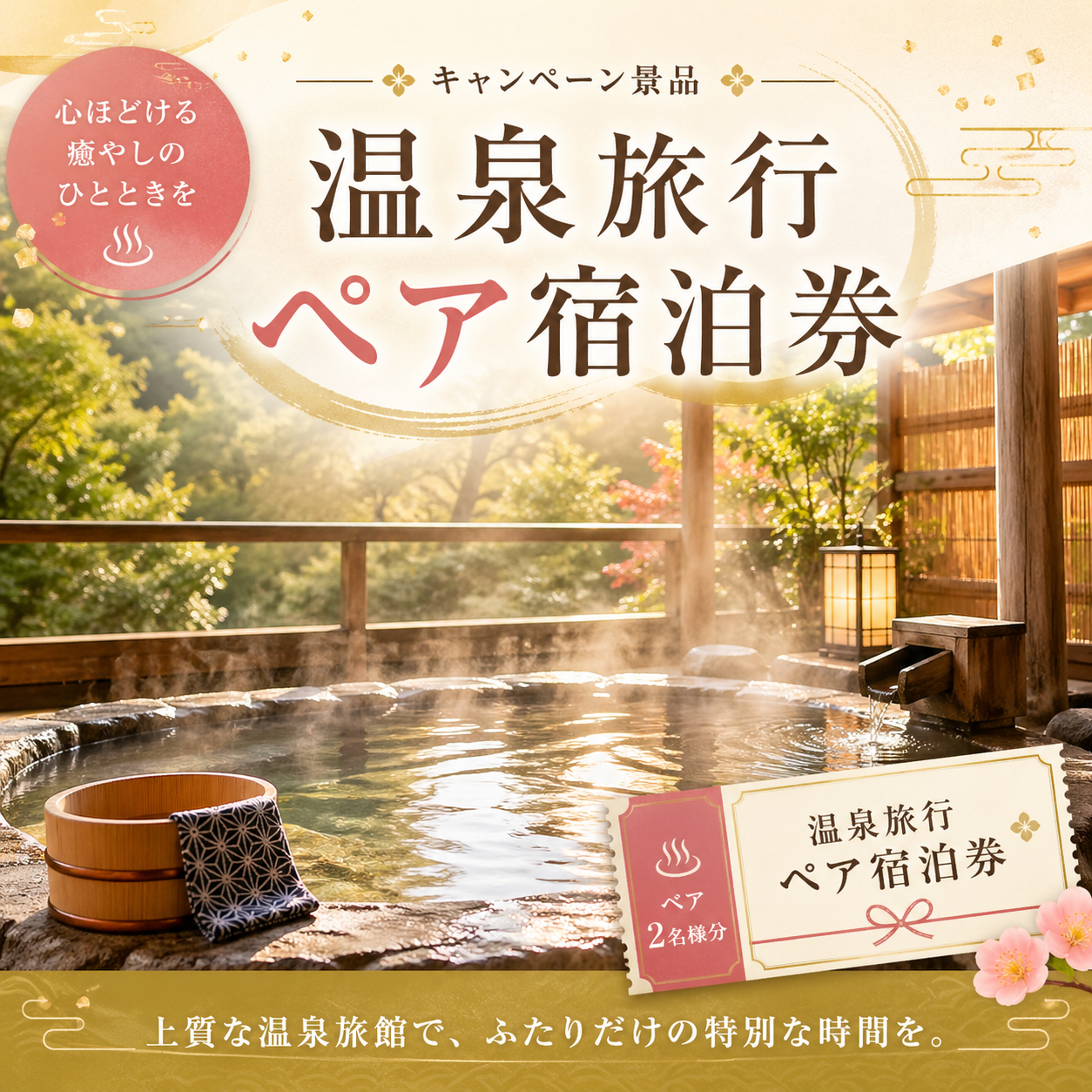 温泉旅行ペア宿泊券