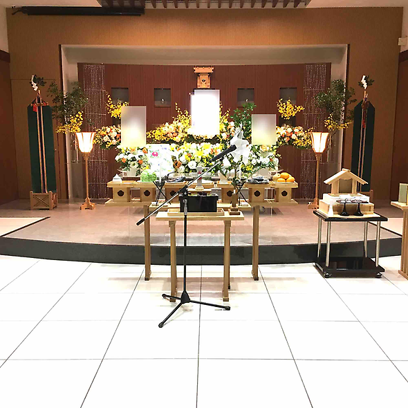 神道 神式祭壇のウィズハウス北１２ ウィズハウス北12の家族葬事例